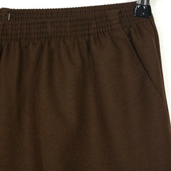 Alfred‎ Dunner Classics Pants Brown Pull On 12 Proportioned Short - Picture 9 of 11
